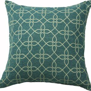 Spirograph Denim Feather Filled Decorative Throw Pillow Cushion - Read d…